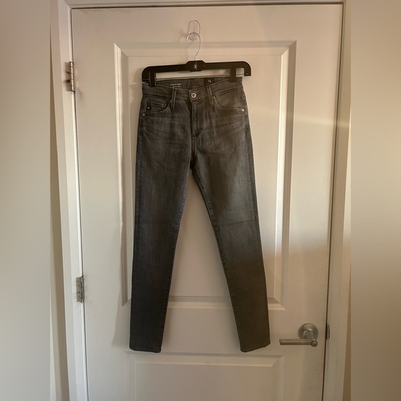 AG Adriano Goldschmied Farrah High Rise Skinny Jeans 26R Grey Pearls - Picture 3 of 14
